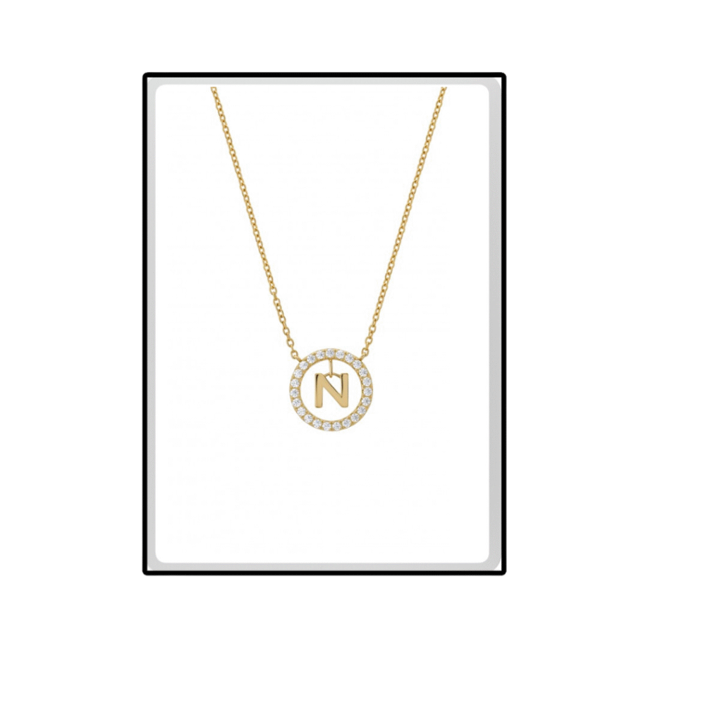 COLAR UNIKE JEWELLERY LETRA N - Rubijoias